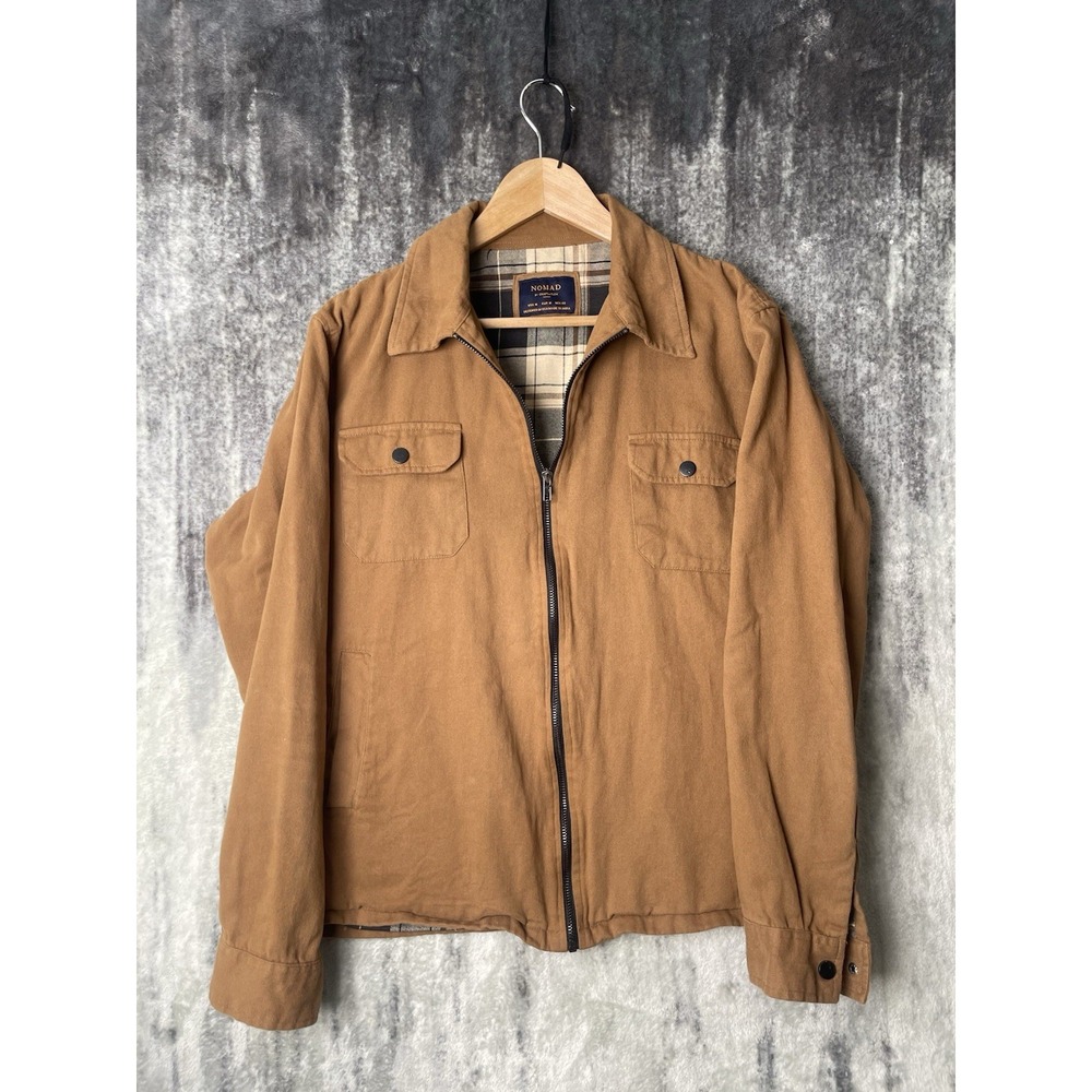 Nomad By Craft And Flow Mens Tobacco Color Size Medium Zip Jacket
